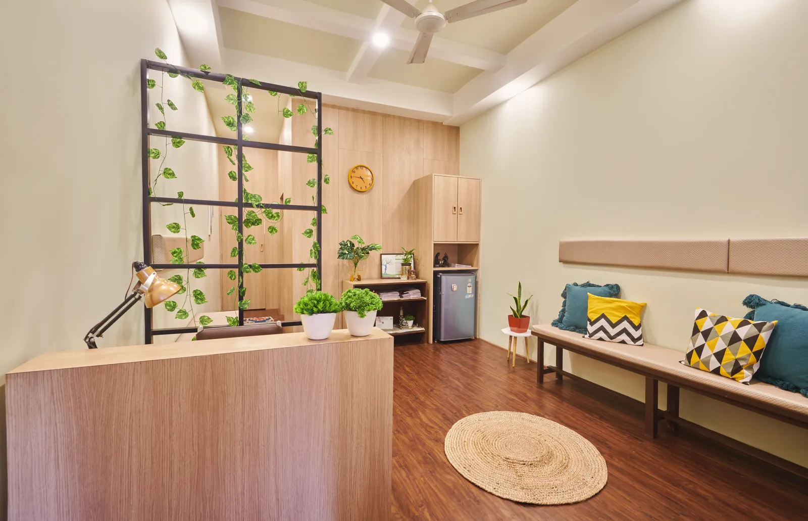 A bright and airy waiting area designed for patient comfort.